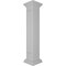 Ekena Millwork 8"W x 48"H Straight Newel Post with Panel, Peaked Capital & Base Trim (Installation kit included) NWL08X48SPP0B0 - alternate 2